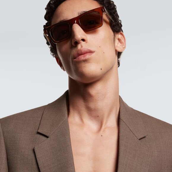 NEW SL719 005 SAINT LAURENT SUNGLASSES UNISEX BROWN SQUARE EYEWEAR SL 719 005 - Picture 1 of 5